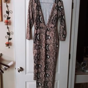 Deep V front jumpsuit